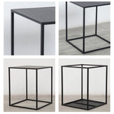 Mesa de deslizamiento de extremo de metal de mediados de siglo Mesa de esquina de sofá marco minimalista