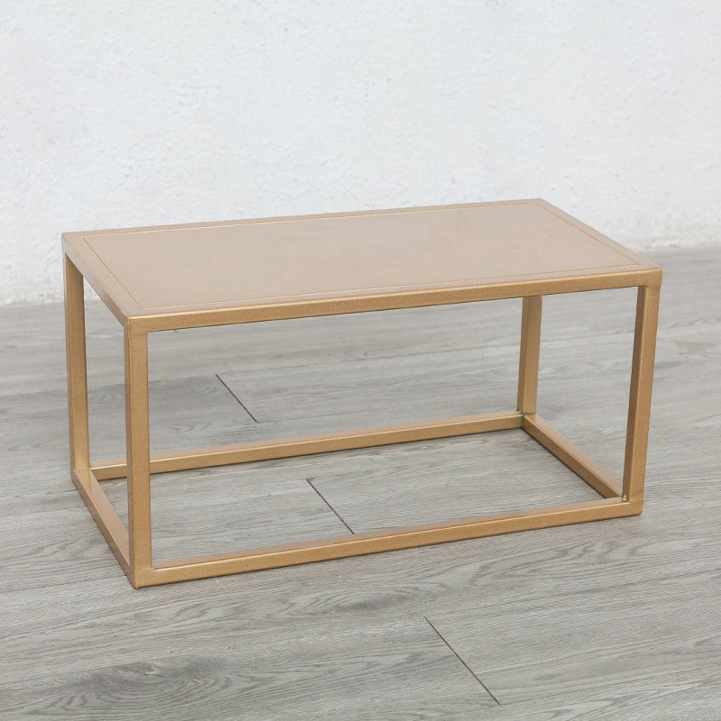 Mesa de deslizamiento de extremo de metal de mediados de siglo Mesa de esquina de sofá marco minimalista