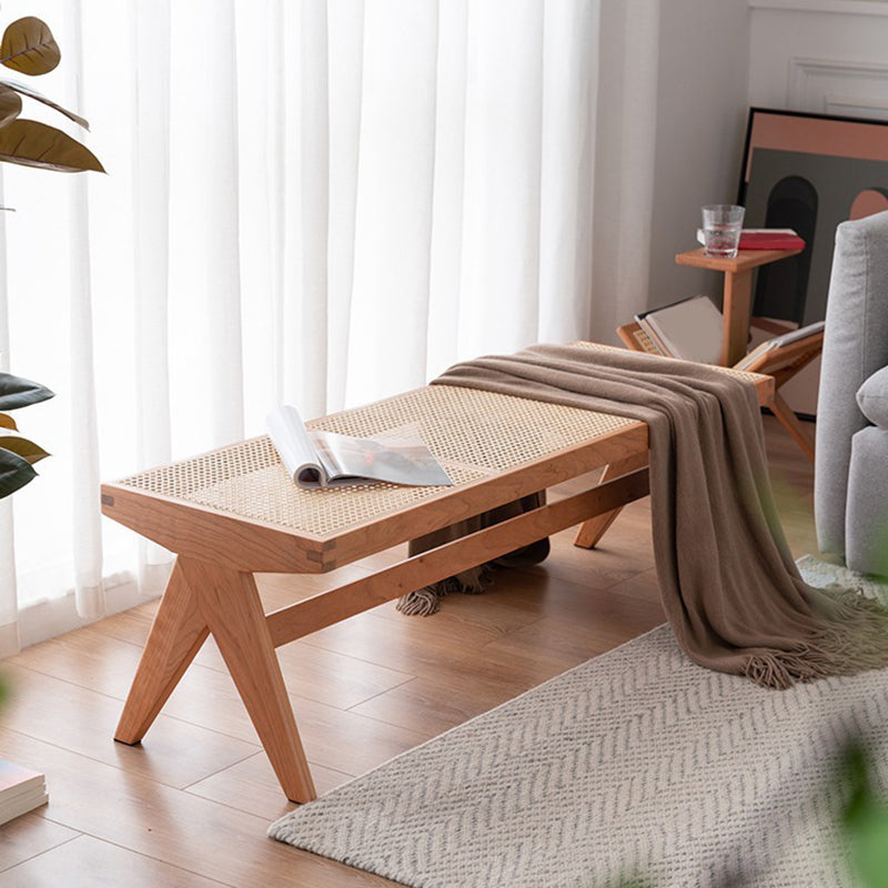 Tropical Solid Wood Bedroom Bench 50" L Seating Bench with Legs Clearhalo 'Benches' 'Chairs & Seating' 'furn' 'furn_benches' 'Furniture' 'Living Room Furniture' 6190091