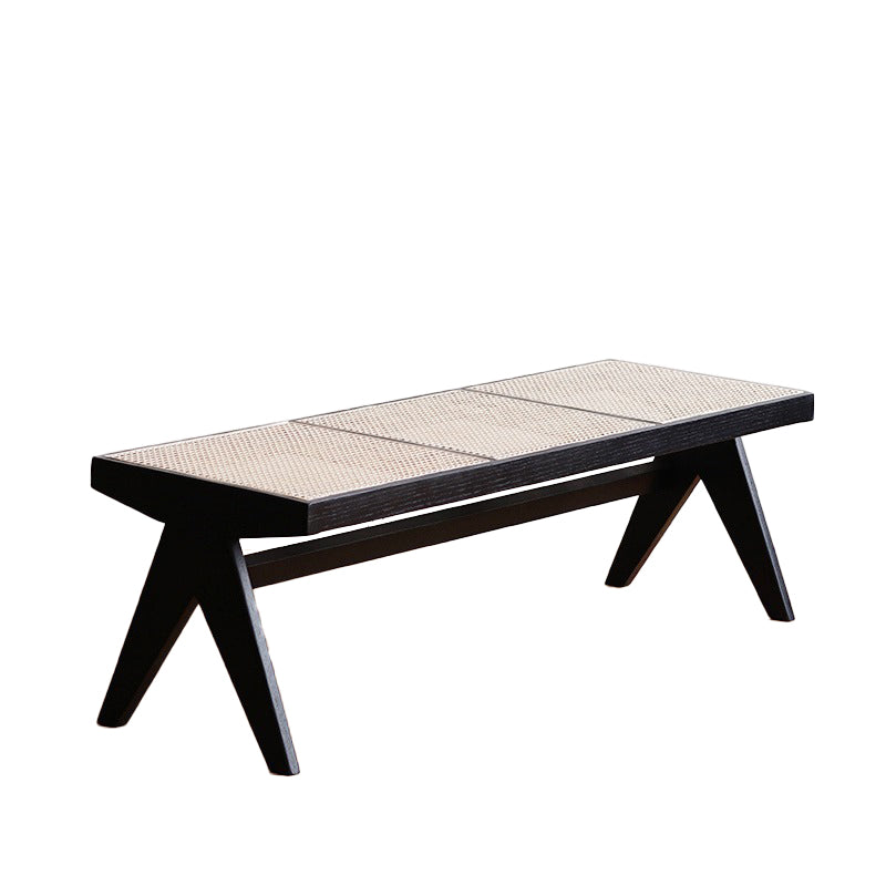 Tropical Solid Wood Bedroom Bench 50" L Seating Bench with Legs Black Clearhalo 'Benches' 'Chairs & Seating' 'furn' 'furn_benches' 'Furniture' 'Living Room Furniture' 6190097