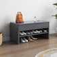Modern Rubber Wood Bench Rectangle Storage Accent Bench with Drawers Grey Clearhalo 'Benches' 'Chairs & Seating' 'furn' 'furn_benches' 'Furniture' 'Living Room Furniture' 6190108