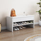 Modern Rubber Wood Bench Rectangle Storage Accent Bench with Drawers White Clearhalo 'Benches' 'Chairs & Seating' 'furn' 'furn_benches' 'Furniture' 'Living Room Furniture' 6190110
