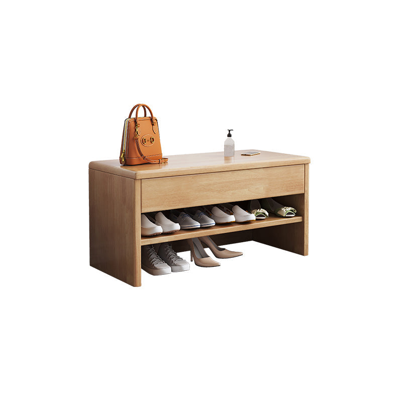 Modern Rubber Wood Bench Rectangle Storage Accent Bench with Drawers Clearhalo 'Benches' 'Chairs & Seating' 'furn' 'furn_benches' 'Furniture' 'Living Room Furniture' 6190111
