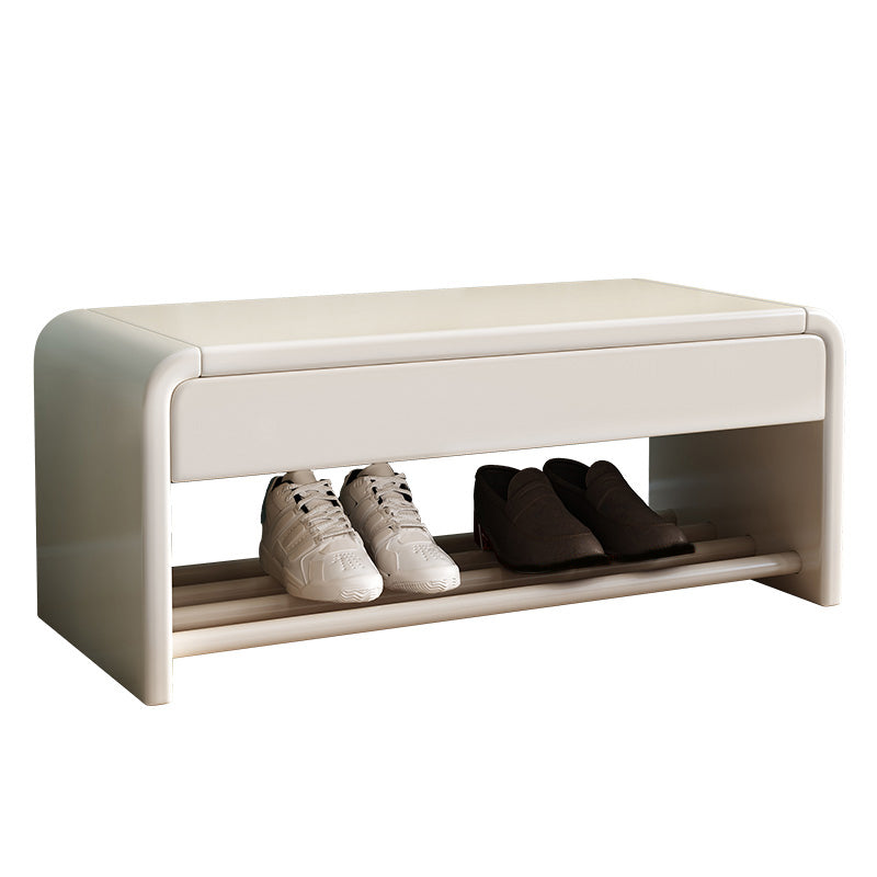 Contemporary Rubber Wood Bench Rectangle Storage Accent Bench with Drawer White Clearhalo 'Benches' 'Chairs & Seating' 'furn' 'furn_benches' 'Furniture' 'Living Room Furniture' 6190121