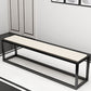 11.7-inch Width Modern Seating Bench Cushioned Metal Bedroom Bench 79"L x 12"W x 18"H Black Clearhalo 'Benches' 'Chairs & Seating' 'furn' 'furn_benches' 'Furniture' 'Living Room Furniture' 6190146