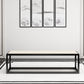 11.7-inch Width Modern Seating Bench Cushioned Metal Bedroom Bench 71"L x 12"W x 18"H Black Clearhalo 'Benches' 'Chairs & Seating' 'furn' 'furn_benches' 'Furniture' 'Living Room Furniture' 6190149