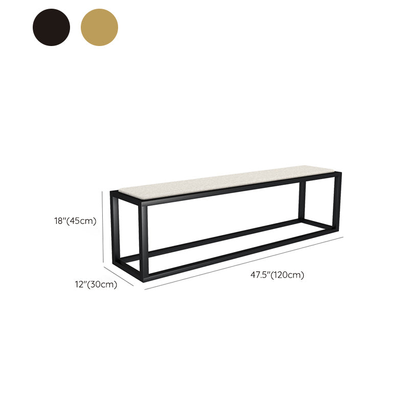 11.7-inch Width Modern Seating Bench Cushioned Metal Bedroom Bench Clearhalo 'Benches' 'Chairs & Seating' 'furn' 'furn_benches' 'Furniture' 'Living Room Furniture' 6190158