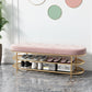 14.04-inch Width Modern Seating Bench Cushioned Metal Entryway Bench Pink Clearhalo 'Benches' 'Chairs & Seating' 'furn' 'furn_benches' 'Furniture' 'Living Room Furniture' 6190166