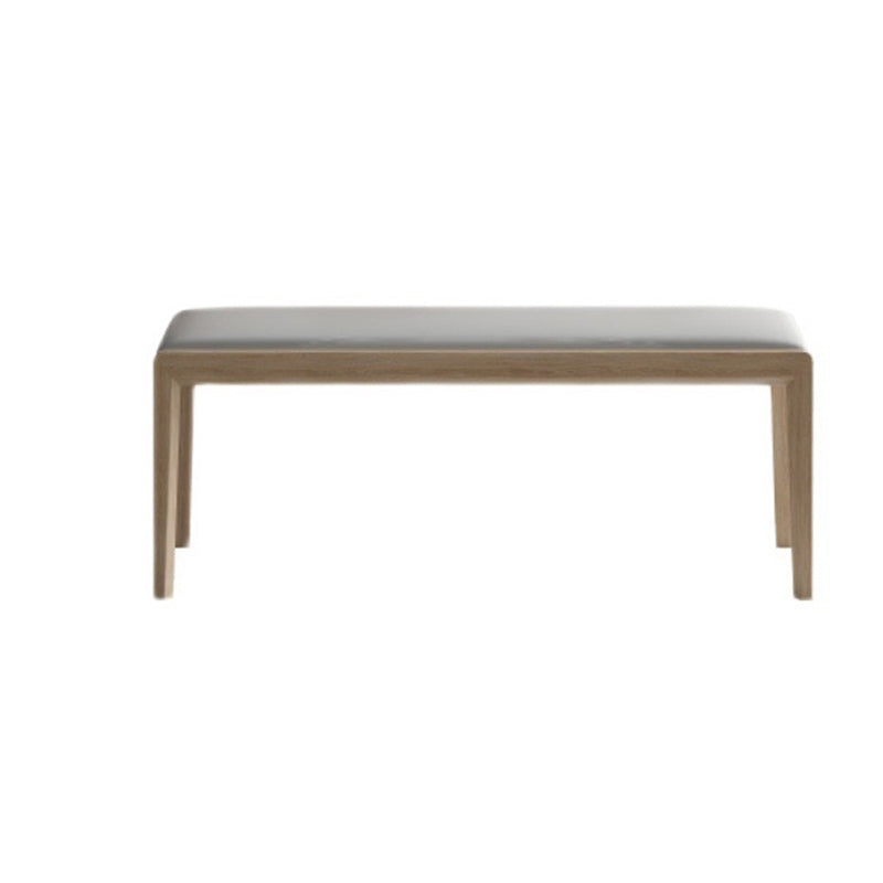 15.99-inch Width Bench Mid-Century Modern Cushioned Seating Bench 39.4"L x 16.1"W x 18.1"H Natural Clearhalo 'Benches' 'Chairs & Seating' 'furn' 'furn_benches' 'Furniture' 'Living Room Furniture' 6190191