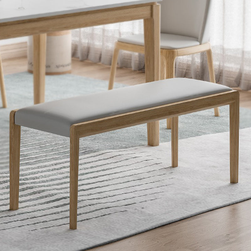 15.99-inch Width Bench Mid-Century Modern Cushioned Seating Bench 55.1"L x 16.1"W x 18.1"H Natural Clearhalo 'Benches' 'Chairs & Seating' 'furn' 'furn_benches' 'Furniture' 'Living Room Furniture' 6190192