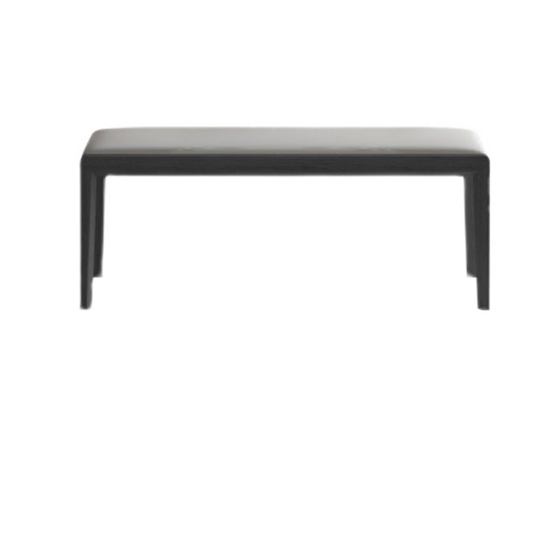 15.99-inch Width Bench Mid-Century Modern Cushioned Seating Bench Black Clearhalo 'Benches' 'Chairs & Seating' 'furn' 'furn_benches' 'Furniture' 'Living Room Furniture' 6190193