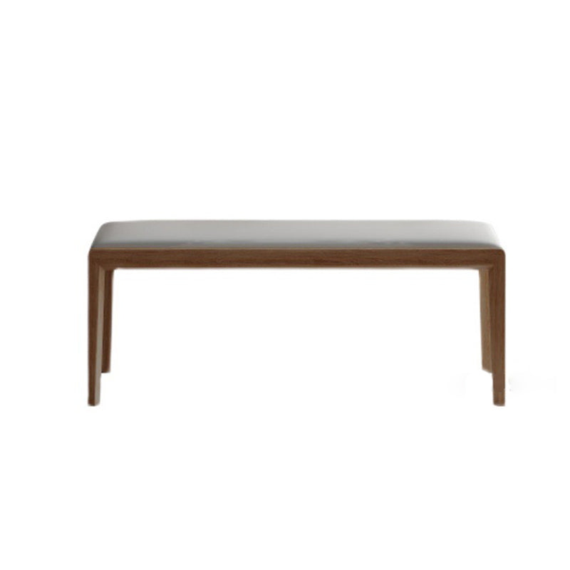15.99-inch Width Bench Mid-Century Modern Cushioned Seating Bench Walnut Clearhalo 'Benches' 'Chairs & Seating' 'furn' 'furn_benches' 'Furniture' 'Living Room Furniture' 6190194