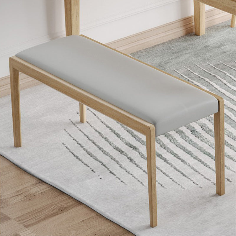 15.99-inch Width Bench Mid-Century Modern Cushioned Seating Bench 47.2"L x 16.1"W x 18.1"H Natural Clearhalo 'Benches' 'Chairs & Seating' 'furn' 'furn_benches' 'Furniture' 'Living Room Furniture' 6190196