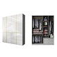 Armoire armoire de garde-robe moderne avec rail de vêtements
