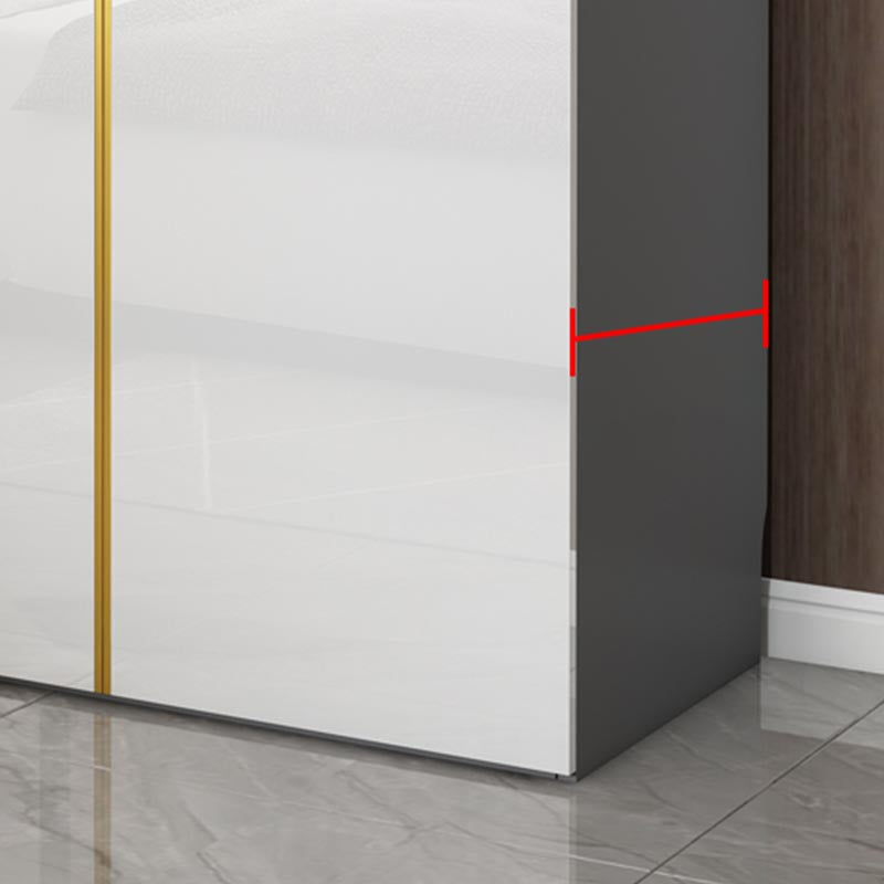 Armoire armoire de garde-robe moderne avec rail de vêtements