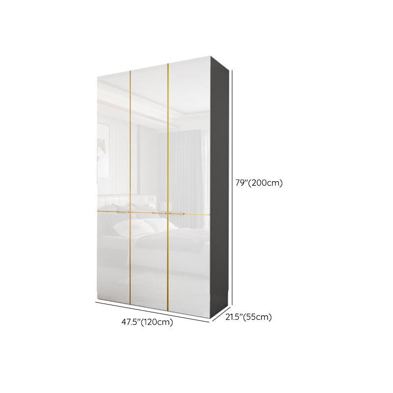 Armoire armoire de garde-robe moderne avec rail de vêtements