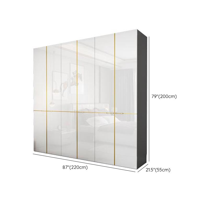 Armoire armoire de garde-robe moderne avec rail de vêtements