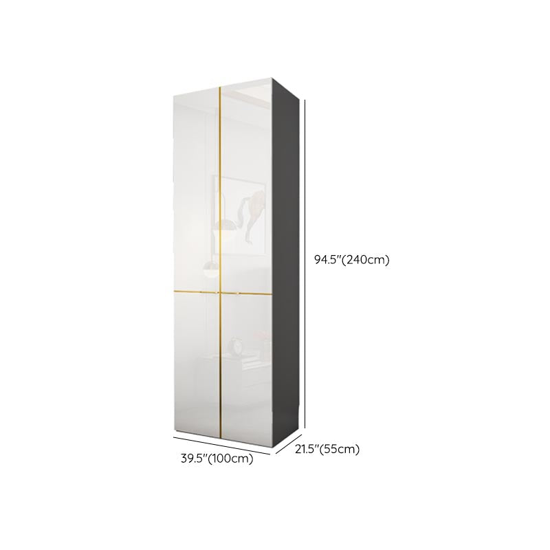 Armoire armoire de garde-robe moderne avec rail de vêtements