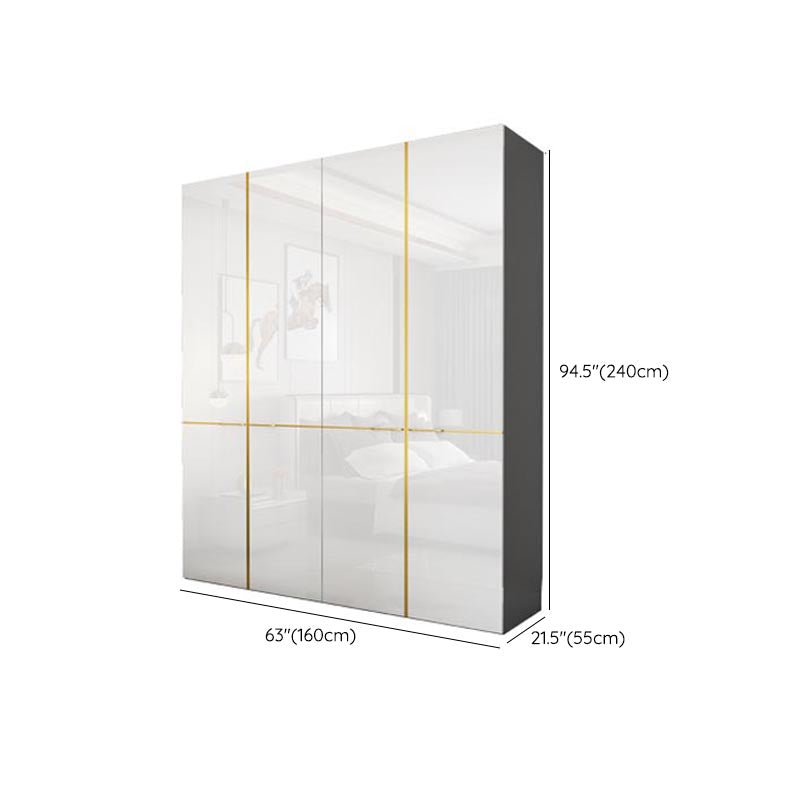 Armoire armoire de garde-robe moderne avec rail de vêtements