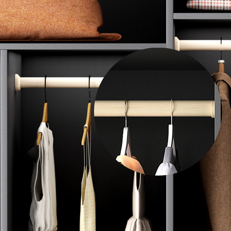 Moderno gabinete de madera dormitorio suave puertas cerradas armario