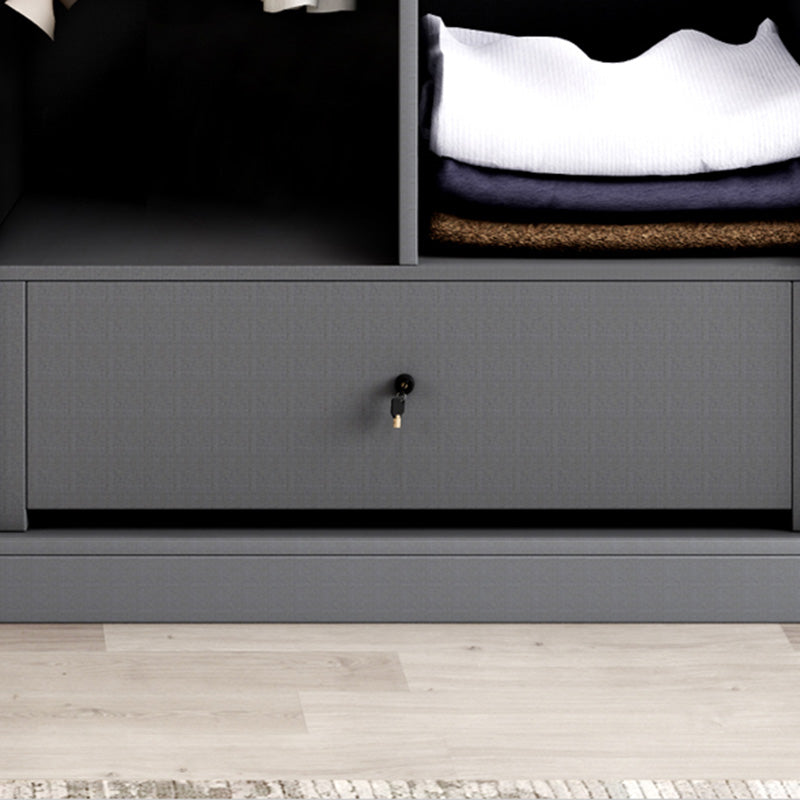 Moderno gabinete de madera dormitorio suave puertas cerradas armario