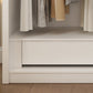Gabinete de vestuario de dormitorio Armario de almacenamiento blanco moderno con puertas correderas