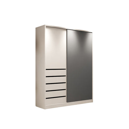 Moderne stijl schuifdeuren arme houten opbergkast met planken