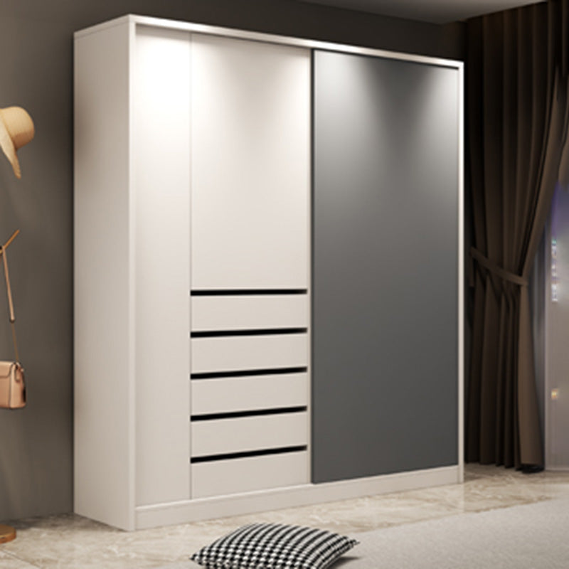 Moderne stijl schuifdeuren arme houten opbergkast met planken