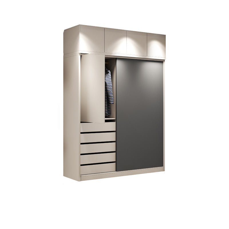 Moderne stijl schuifdeuren arme houten opbergkast met planken