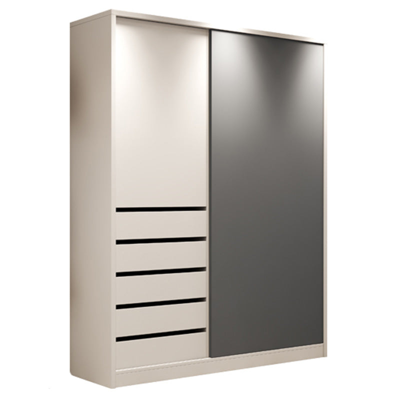 Moderne stijl schuifdeuren arme houten opbergkast met planken