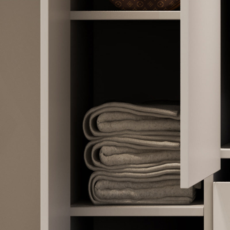 Moderne stijl schuifdeuren arme houten opbergkast met planken