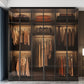 Modern Style Glass Wardrobe Bedroom Wardrobe Closet with Soft Close Door Clearhalo 'Armoires & Wardrobes' 'armoires_wardrobes' 'Bedroom Furniture' 'furn' 'furn_armoires_wardrobes' 'Furniture' 6190838