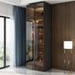 Modern Style Glass Wardrobe Bedroom Wardrobe Closet with Soft Close Door Clearhalo 'Armoires & Wardrobes' 'armoires_wardrobes' 'Bedroom Furniture' 'furn' 'furn_armoires_wardrobes' 'Furniture' 6190841