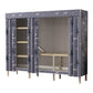 Modern Wardrobe Armoire with Legs Steel Wardrobe Cabinet with Shelves 64.2"L x 17.7"W x 66.9"H Grey Clearhalo 'Armoires & Wardrobes' 'armoires_wardrobes' 'Bedroom Furniture' 'furn' 'furn_armoires_wardrobes' 'Furniture' 6190870