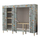 Modern Wardrobe Armoire with Legs Steel Wardrobe Cabinet with Shelves 64.2"L x 17.7"W x 66.9"H Green Clearhalo 'Armoires & Wardrobes' 'armoires_wardrobes' 'Bedroom Furniture' 'furn' 'furn_armoires_wardrobes' 'Furniture' 6190872