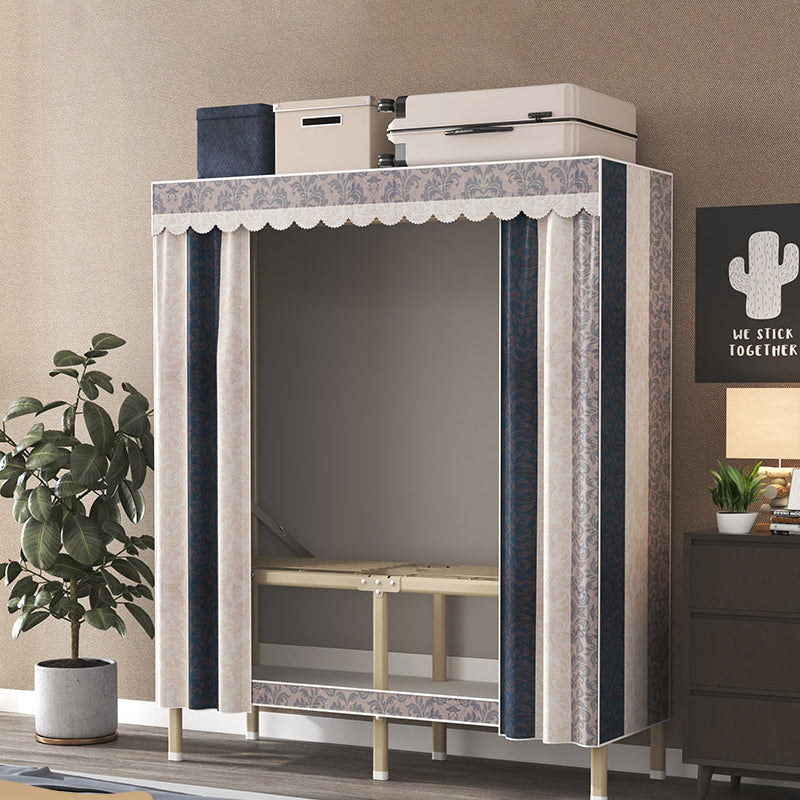 Modern Wardrobe Armoire with Legs Steel Wardrobe Cabinet with Shelves Clearhalo 'Armoires & Wardrobes' 'armoires_wardrobes' 'Bedroom Furniture' 'furn' 'furn_armoires_wardrobes' 'Furniture' 6190877