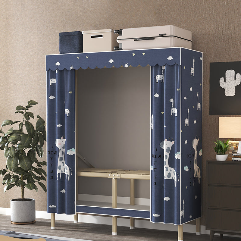 Modern Wardrobe Armoire with Legs Steel Wardrobe Cabinet with Shelves Clearhalo 'Armoires & Wardrobes' 'armoires_wardrobes' 'Bedroom Furniture' 'furn' 'furn_armoires_wardrobes' 'Furniture' 6190878