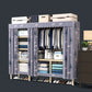 Modern Wardrobe Armoire with Legs Steel Wardrobe Cabinet with Shelves Clearhalo 'Armoires & Wardrobes' 'armoires_wardrobes' 'Bedroom Furniture' 'furn' 'furn_armoires_wardrobes' 'Furniture' 6190879