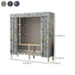 Modern Wardrobe Armoire with Legs Steel Wardrobe Cabinet with Shelves Clearhalo 'Armoires & Wardrobes' 'armoires_wardrobes' 'Bedroom Furniture' 'furn' 'furn_armoires_wardrobes' 'Furniture' 6190881