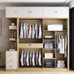 Armoire de couleur finale naturelle Closet de garde-robe en bois contemporain avec tiroir