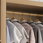 Armoire de couleur finale naturelle Closet de garde-robe en bois contemporain avec tiroir