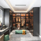 Modern Style Glass Wardrobe Bedroom Wardrobe Closet with Hinged Door