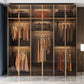 Modern Style Glass Wardrobe Bedroom Wardrobe Closet with Hinged Door