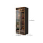 Modern Style Glass Wardrobe Bedroom Wardrobe Closet with Hinged Door