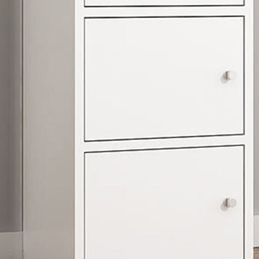 Matte afwerking niet-hangende armoire moderne faux houten opbergkast met scharnierende deuren