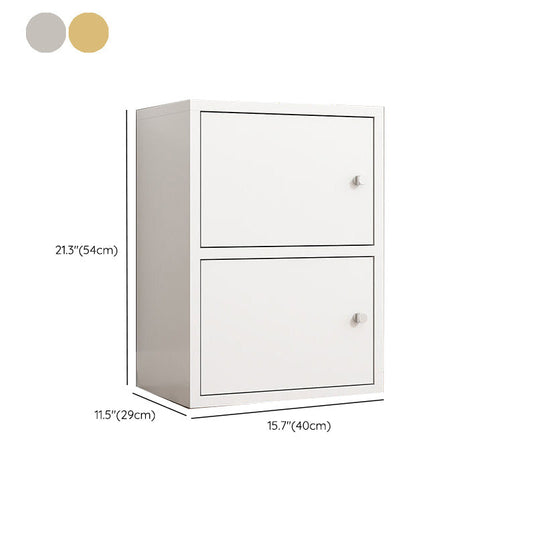 Matte afwerking niet-hangende armoire moderne faux houten opbergkast met scharnierende deuren