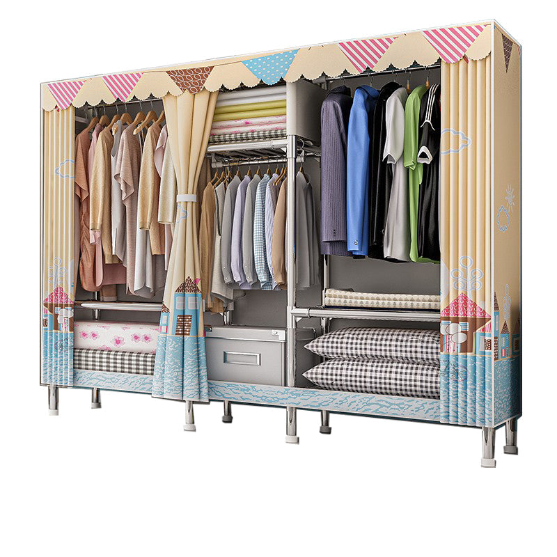 Stalen garderobe kast met benen moderne garderobe armoire met planken