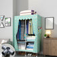 Blue Metal Double Door Modern Wardrobe 2 Doors Wardrobe Cabinet 33"L x 18"W x 67"H Green Clearhalo 'Armoires & Wardrobes' 'armoires_wardrobes' 'Bedroom Furniture' 'furn' 'furn_armoires_wardrobes' 'Furniture' 6191247