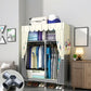 Blue Metal Double Door Modern Wardrobe 2 Doors Wardrobe Cabinet 43"L x 18"W x 67"H Gray-Yellow Clearhalo 'Armoires & Wardrobes' 'armoires_wardrobes' 'Bedroom Furniture' 'furn' 'furn_armoires_wardrobes' 'Furniture' 6191253