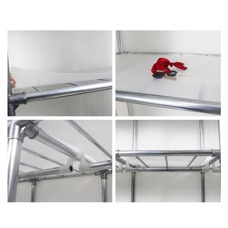 Blue Metal Double Door Modern Wardrobe 2 Doors Wardrobe Cabinet Clearhalo 'Armoires & Wardrobes' 'armoires_wardrobes' 'Bedroom Furniture' 'furn' 'furn_armoires_wardrobes' 'Furniture' 6191254